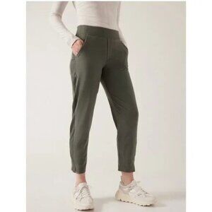 Athleta Brooklyn Mid Rise Ankle Utility Pants Mountain Aspen Olive Green 4